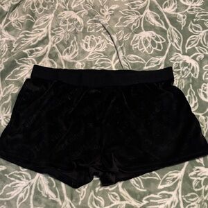 Juicy Couture Black Velour Lounge Athletic Shorts